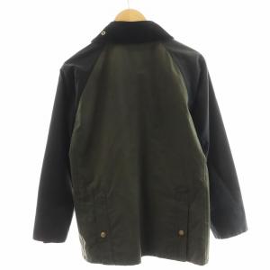 Barbour B＆Y別注 CRAZY BEDALE 裏地チェック柄 34 カーキ ブラック