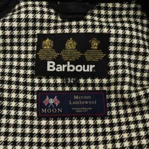 Barbour B＆Y別注 CRAZY BEDALE 裏地チェック柄 34 カーキ ブラック