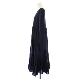 Merlette ACAPULCO DRESS アカプルコドレス フレアワンピース ギャザー ミモレ ロング 長袖 Vネック