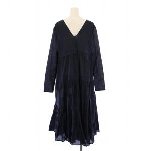Merlette ACAPULCO DRESS アカプルコドレス フレアワンピース ギャザー ミモレ ロング 長袖 Vネック