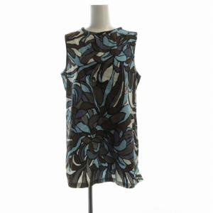 カットソー ノースリーブ 総柄 クルーネック F40 マルチカラー 916103026-42-01 /RO