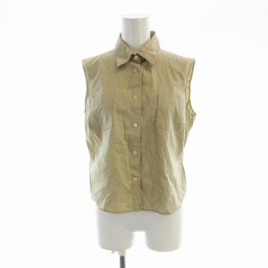 シャツ ブラウス ノースリーブ 38 ベージュ /EE