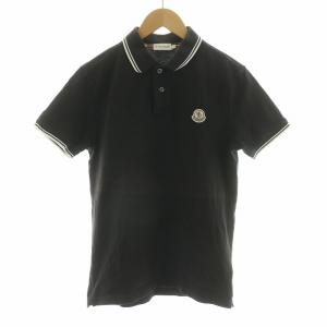 MAGLIA POLO MANICA CORTA ポロシャツ 半袖 ワッペン Slim Fit S ブラック