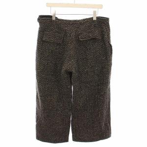 Y's ヨウジヤマモト ツイードワイドパンツ イージー 2 茶 カーキ 紺 YC-P36-552 /YM