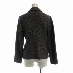 MAX MARA WEEKEND LINE テーラードジャケット ニット 総柄 アウター 38 紺 ネイビー グレー 50461103 /RO