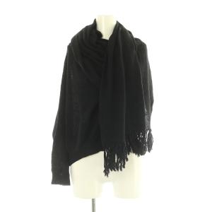 YOHJI YAMAMOTO カーディガン ストール 変形 アシンメトリー ニット アルパカ ブラック