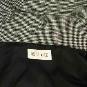 PLST ダウンジャケット 千鳥格子柄 M ブラック /MY OS