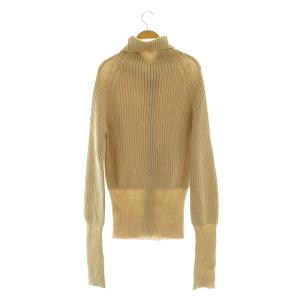 Y's YOHJI YAMAMOTO カーディガン ニット 長袖 リブ ハイネック ウール 3 ベージュ /MY
