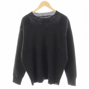 24AW DRY MERINO WOOL CREW KNIT ニット セーター 長袖 ウール L 黒 ブラック