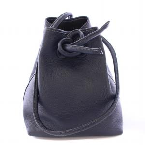 BOND MINI ボンドミニ ショルダーバッグ 巾着型 レザー 紺 ネイビー /BB