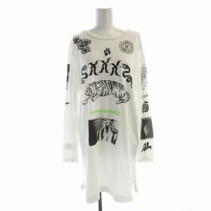 Tシャツ カットソー チュニック 長袖 S 白 ホワイト 93243 /EE