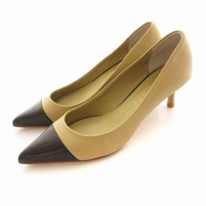 パンプス ミドルヒール 36 ベージュ /EE