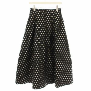 23AW ドットジャガードタックスカート 23060900121030 水玉 ロング フレアスカート 38