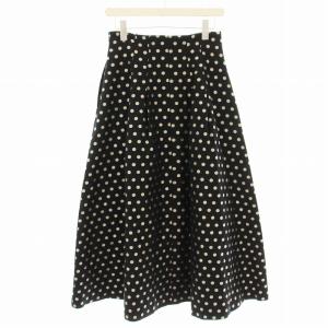 IENA 23AW ドットジャガードタックスカート 23060900121030 水玉 ロング フレアスカート 38