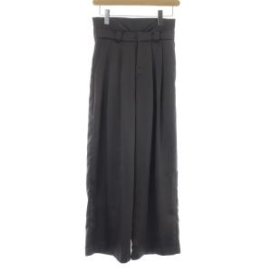 23AW ハイウエストサテンパンツ スラックス タック ワイド 1 チャコールグレー SWFP234242