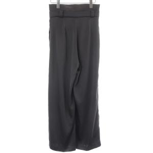 SNIDEL 23AW ハイウエストサテンパンツ スラックス タック ワイド 1 チャコールグレー SWFP234242