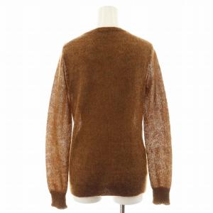 Max Mara 白タグ ニット セーター  Mロゴ ブラウン