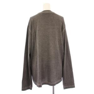 N°21 Tシャツ ロンT カットソー 長袖 クルーネック ロゴ プリント ストレッチ M グレー タグ付き /BB