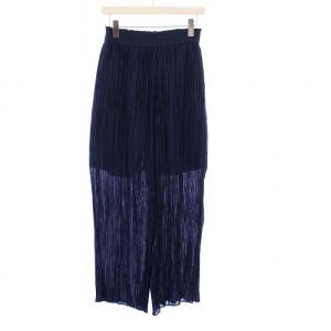 タグ付き Random Pleated Pants ランダムプリーツパンツ イージー ワイド 1 ネイビー