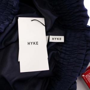 HYKE タグ付き Random Pleated Pants ランダムプリーツパンツ イージー ワイド 1 ネイビー