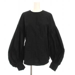 プルオーバー ブラウス カットソー 長袖 F 黒 1223510100-0 /YM