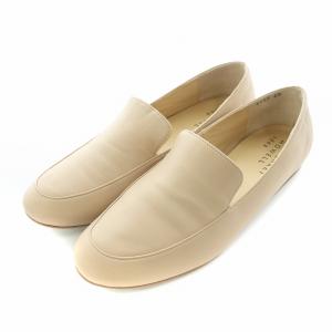 スリッポンシューズ フラットローファー モカシン レザー 23cm ベージュ 132835 /NQ