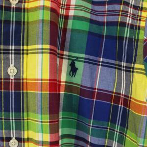 POLO RALPH LAUREN CLASSIC FIT スモールポニー ボタンダウンシャツ 長袖 チェック柄 S マルチカラー /OR