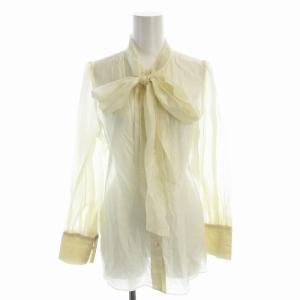 オーガンザボウブラウス シアー 長袖 ボウタイ 2 アイボリー 202510-13-030-04-020