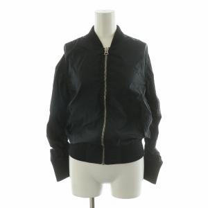 ジップアップジャケット ブルゾン アウター 長袖 36 ブラック /NQ