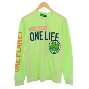 ONE LIFE ONE PLANET Tシャツ ロンT 長袖 クルーネック ロゴ イラスト プリント