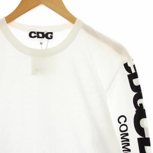 COMME des GARCONS CDG 袖プリントロングスリーブTシャツ カットソー 長袖 M 白 ホワイト SZ-T007 /HN