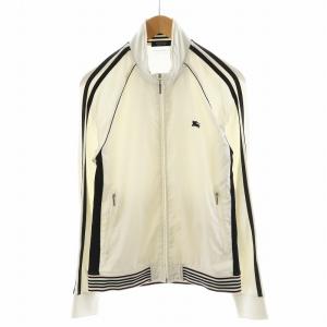 ジャケット ロゴ刺繍 切替 ジップアップ 2 白 ホワイト BMV26-410-02 /AN18