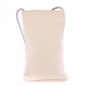 russet スマホショルダー ショルダーバッグ コンパクト レザー アイボリー /BB