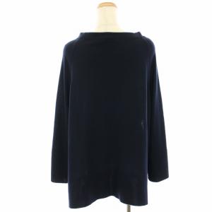 Deuxieme Classe ニット カットソー ウール 長袖 サイドスリット 紺 ネイビー 17-080-500-8280-3-0