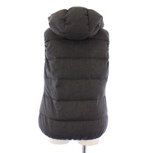 DUVETICA ダウンベスト ジャケット ジップアップ フード ウール カシミヤ 42 グレー /BM