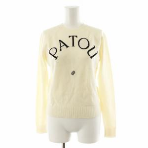 ニット セーター ロゴ ウール XS ホワイト KN1108045001W