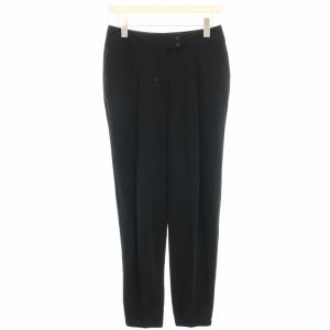 22SS ROW CREPE MALEN ST テーパードパンツ スラックス タック 40 黒 ブラック