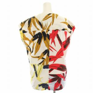 MARNI カットソー Tシャツ 総柄 フレンチスリーブ 42 白 ホワイト 黄色 イエロー カーキ 0000304575