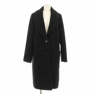 チェスターコート ロング ウール 38 黒 ブラック 521750001301 /KU