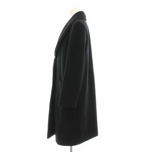 UN3D. チェスターコート ロング ウール 38 黒 ブラック 521750001301 /KU