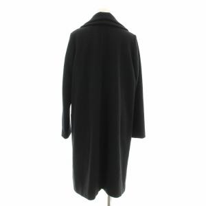UN3D. チェスターコート ロング ウール 38 黒 ブラック 521750001301 /KU