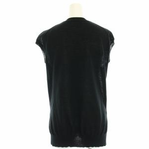 theory luxe 23SS FORTUNA KAYLE ニット カットソー ノースリーブ 麻 リネン混 38 黒 ブラック