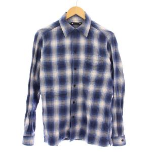 フランネルチェック カジュアルシャツ 1 ブルー 2109-5001-37