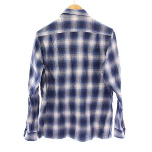 MINEDENIM フランネルチェック カジュアルシャツ 1 ブルー 2109-5001-37