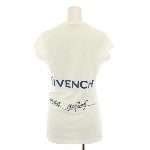 GIVENCHY Tシャツ カットソー クルーネック 半袖 ロゴプリント XS 白 ホワイト 青 ブルー 13P7722497
