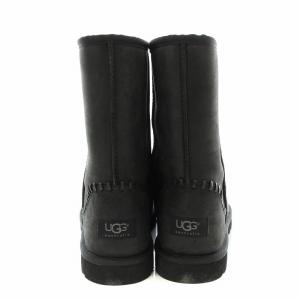 UGG australia CLASSIC SHORT DECO ムートンブーツ ショートブーツ スエード US8 26cm 黒 ブラック
