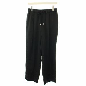 25SS サテンイージーパンツ ワイドパンツ タグ付き 38 黒 ブラック 25030200815010