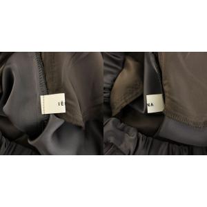 IENA 24AW ダブルサテンリラックスパンツ イージーパンツ タグ付き 38 グレー 24030900509030