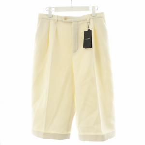 20AW ショートパンツ ハーフパンツ ウール カシミヤ混 シルク 絹 F40 白 ホワイト /AN45