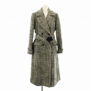 23AW ロービングツイードコート チェスターコート ダブル ロング ヘリンボーン ウール ベルト付き